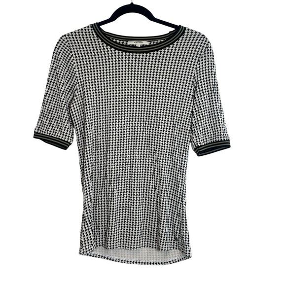 Garcia Shirt Women's Size Small Houndstooth Short Sleeve - Picture 4 of 5